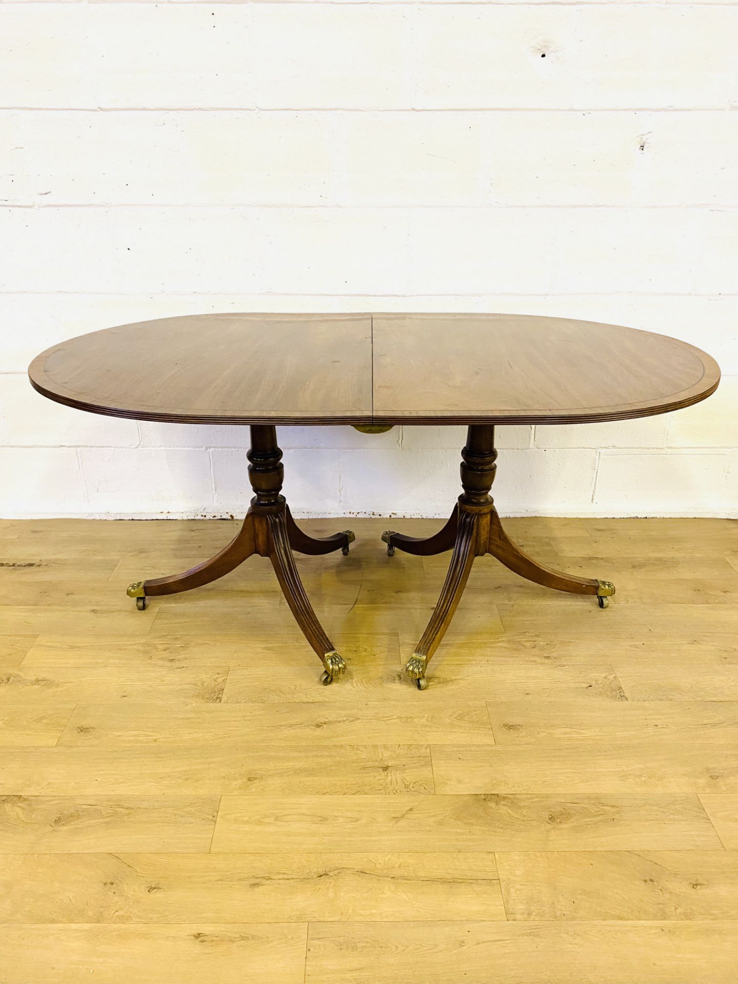 Mahogany tilt top and extending dining table - Image 8 of 8