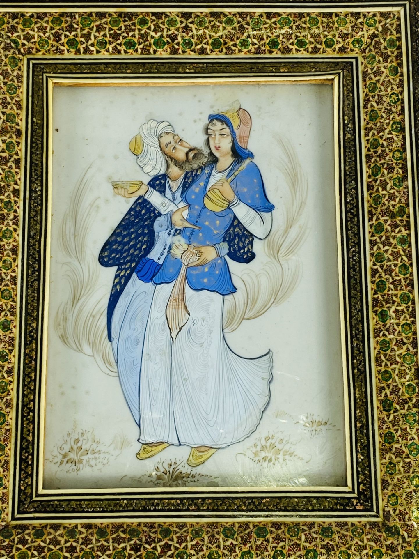 Two Persian paintings - Image 2 of 3