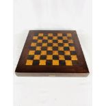 Mahogany chess and games board
