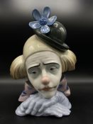 Lladro porcelain clown bust