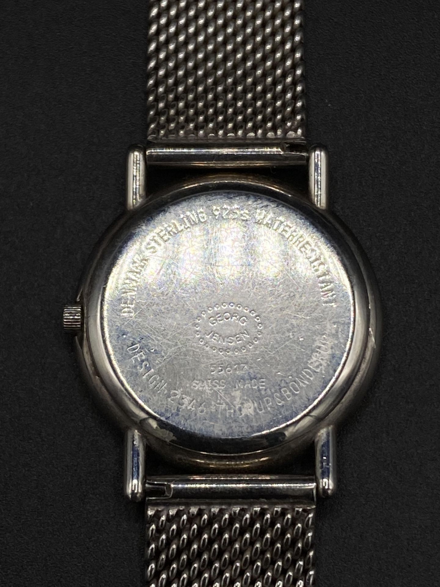 A ladies Thorup & Bonderup for Georg Jensen wrist watch with silver strap and case - Bild 5 aus 5