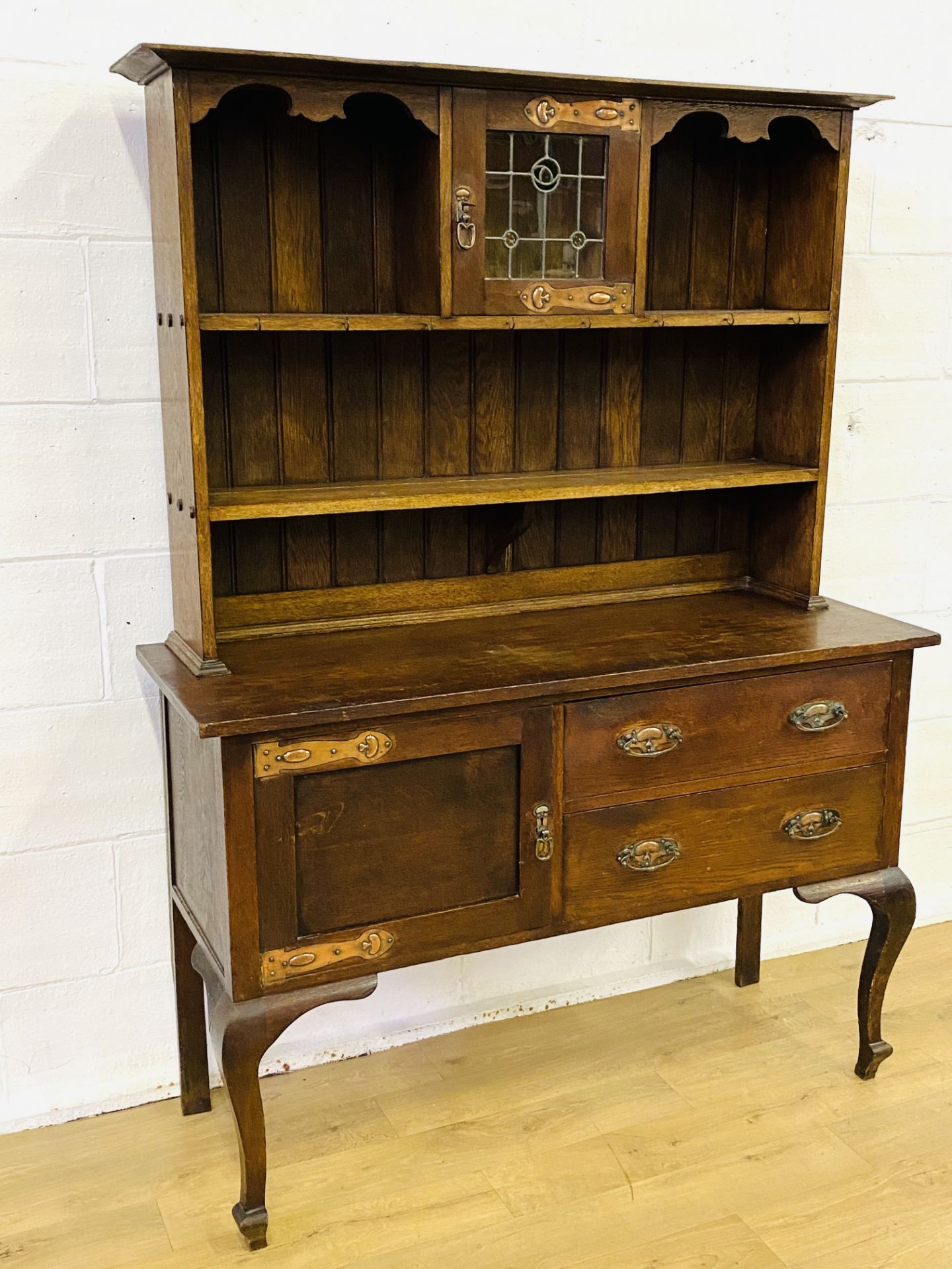 Arts and Crafts oak dresser - Image 3 of 9