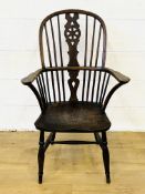 Windsor style open armchair