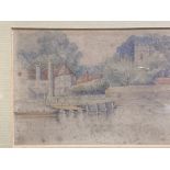 Framed and glazed watercolour of Sonning