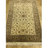 Cream ground silk carpet