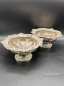 Edwardian silver pedestal bowls