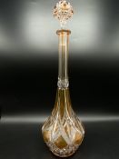 Cut to clear glass decanter