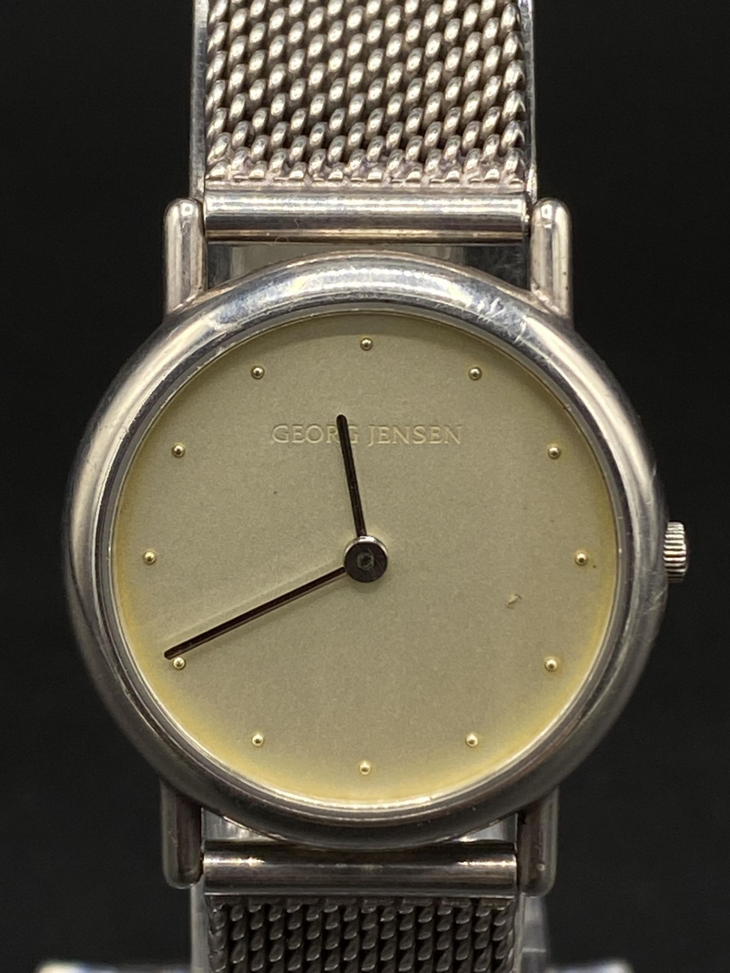 A ladies Thorup & Bonderup for Georg Jensen wrist watch with silver strap and case - Bild 2 aus 5