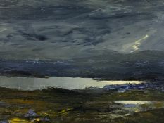 D. Piters, 'Night Lightening', framed oil on box canvas