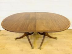 Mahogany tilt top and extending dining table