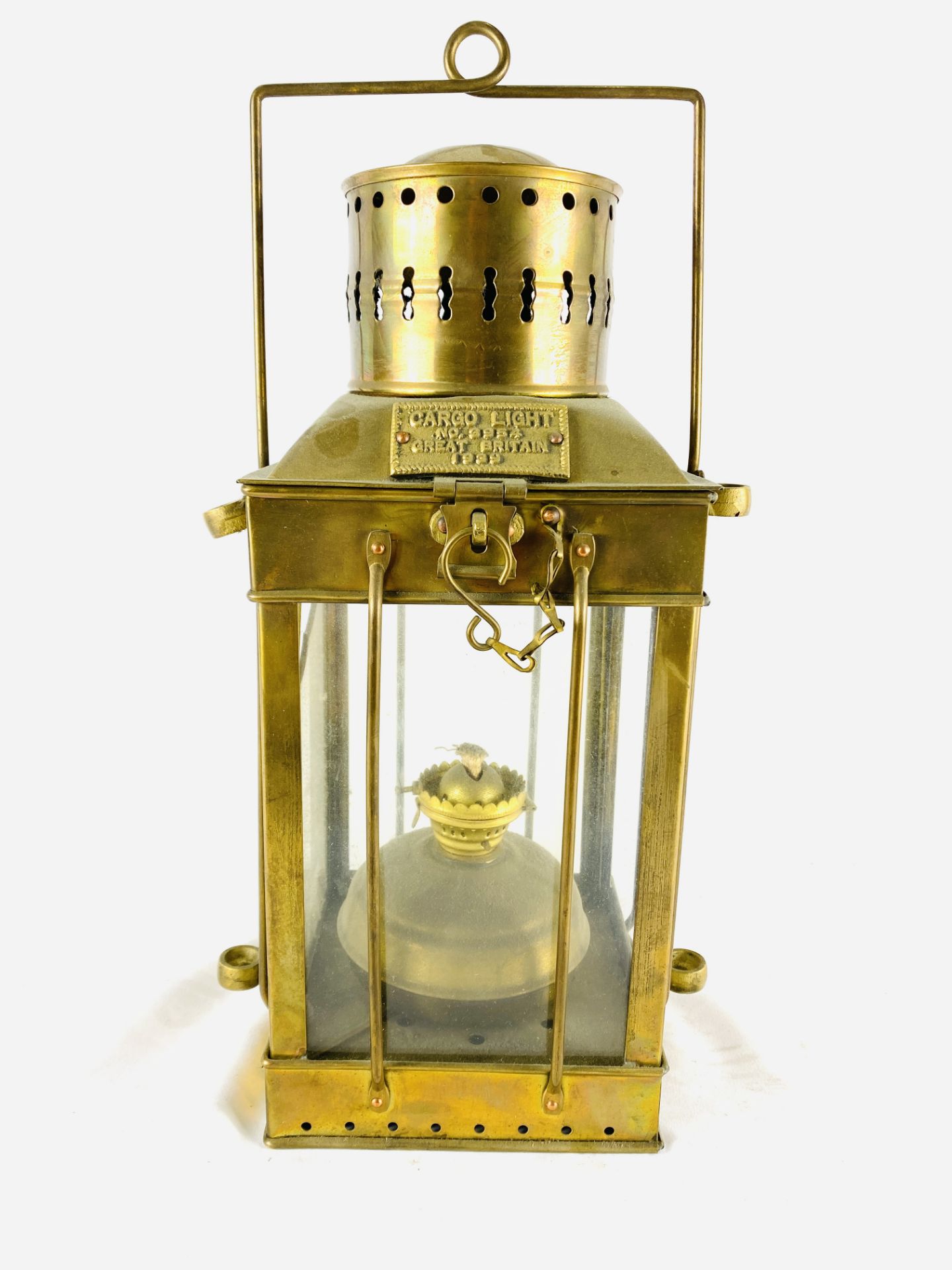 Brass cargo lamp