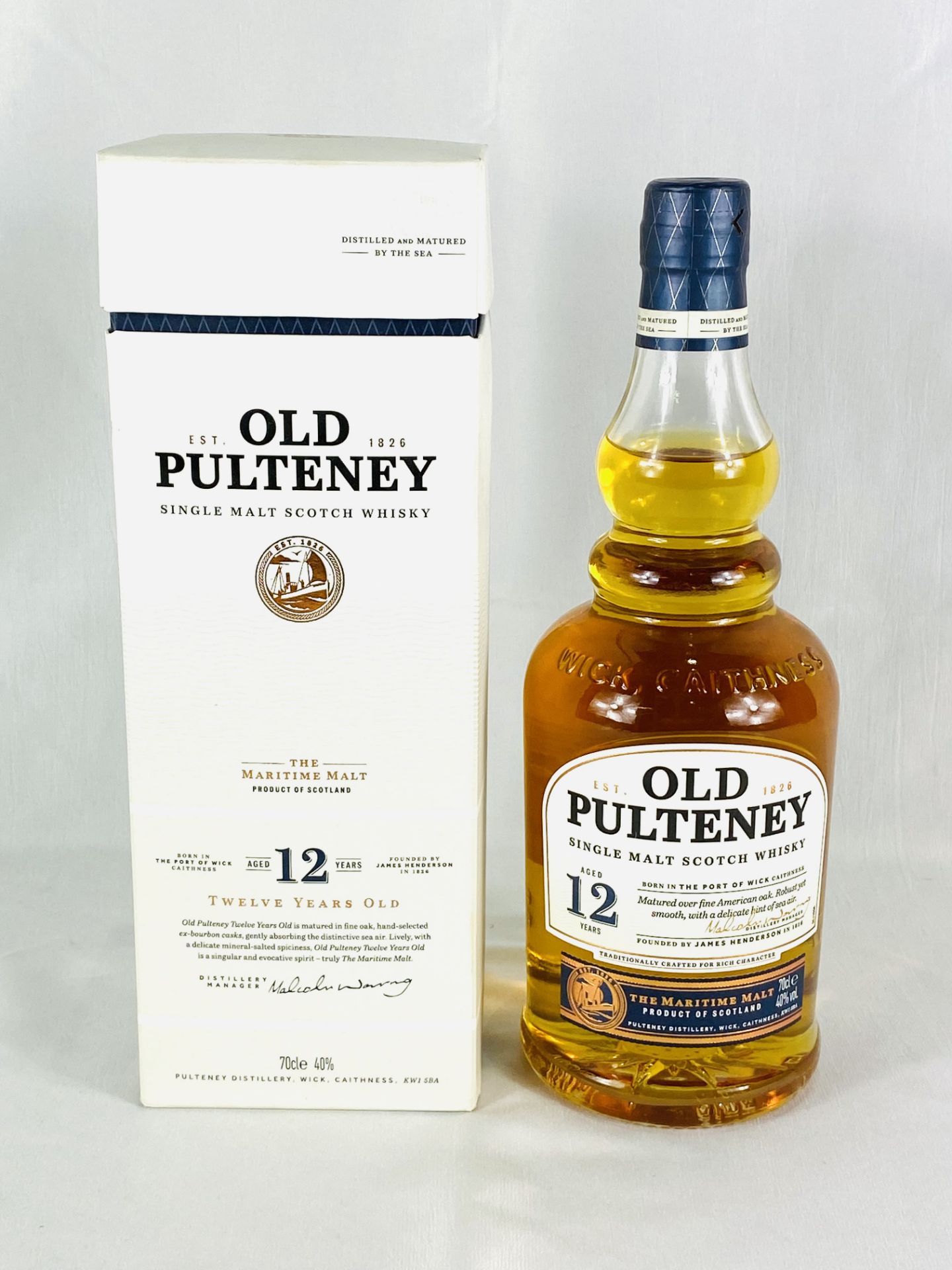 70cl bottle of Old Pulteney Scotch whisky