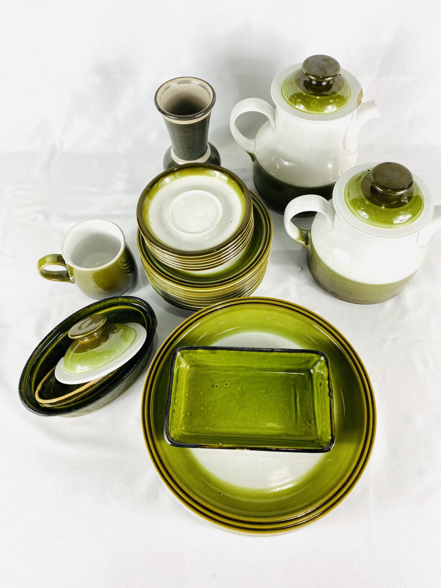 Quantity of green and white tableware, to include some Denby - Image 6 of 8