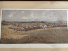 Framed and glazed Lionel Edwards print of The Quorn 1934, The Holy Vale.