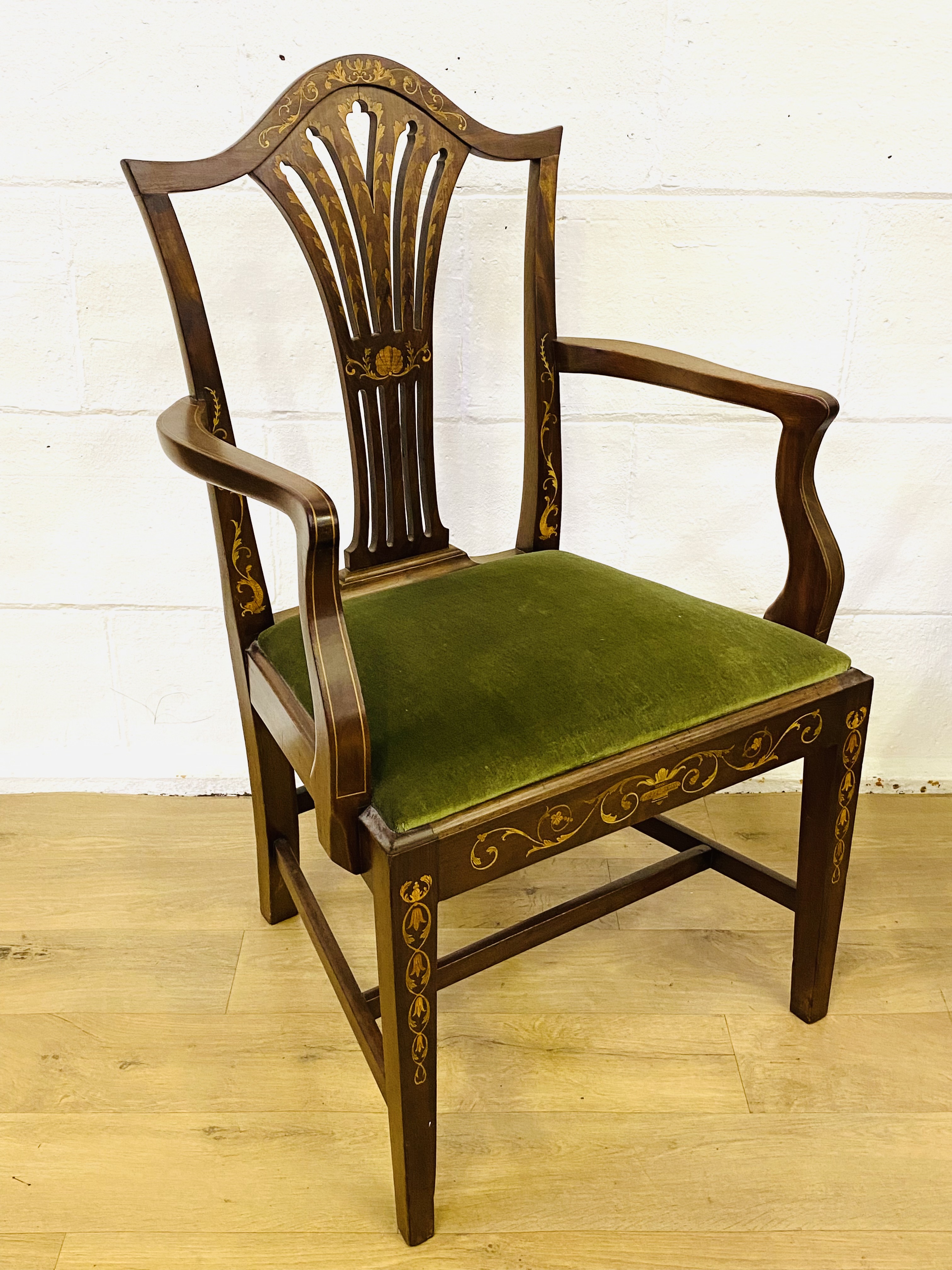 Set of ten mahogany dining chairs - Image 6 of 7