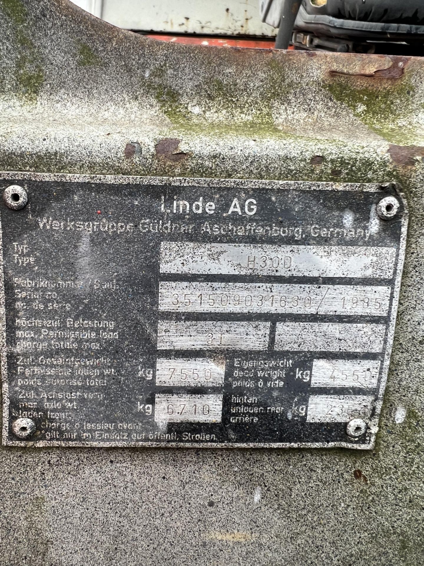 Linde AG H30D Diesel Counter Balance FLT - Image 9 of 11