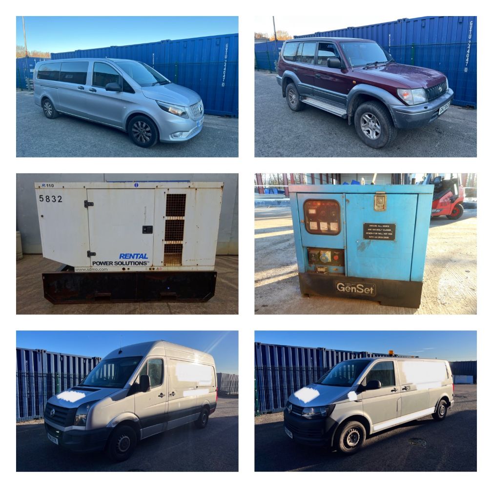 Vehicles, Generators, Compressors & Dryers