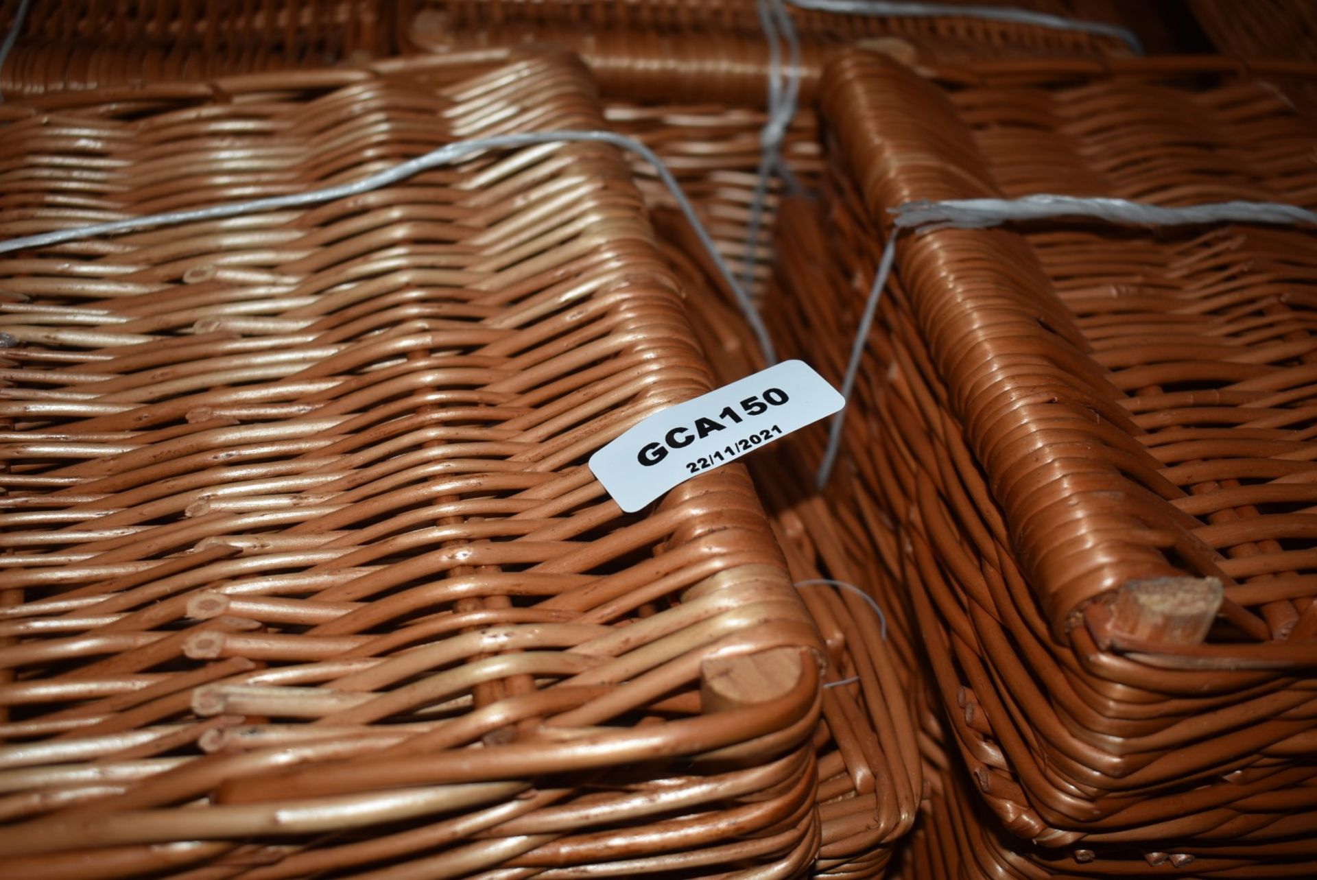 8 x Hand Woven Retail Display Sloping Wicker Baskets - Ideal For Presentation in Wide Range of - Image 2 of 10