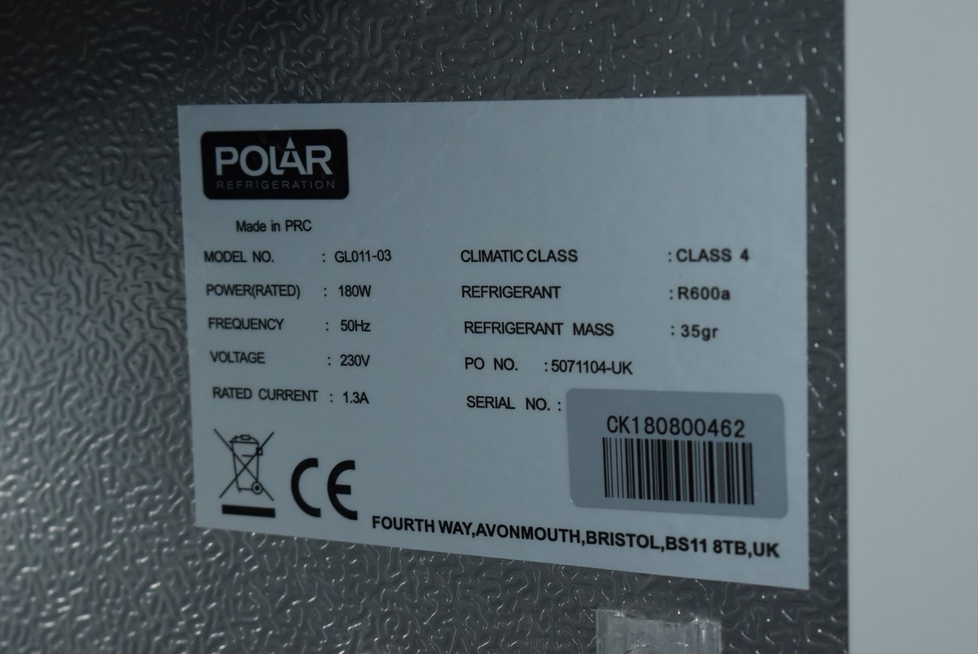 1 x Polar GL011-03 Single Door 60cm Backbar Bottle Cooler - 240v - Ref: WH2-106 B1F - CL999 - - Image 6 of 8