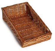 4 x Hand Woven Retail Display Sloping Wicker Baskets - Ideal For Presentation in Wide Range of