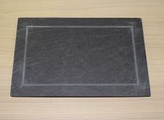 34 x Commercial Rectangular & Square Natural British Slate Dining Platters With Feet - 2 Sizes