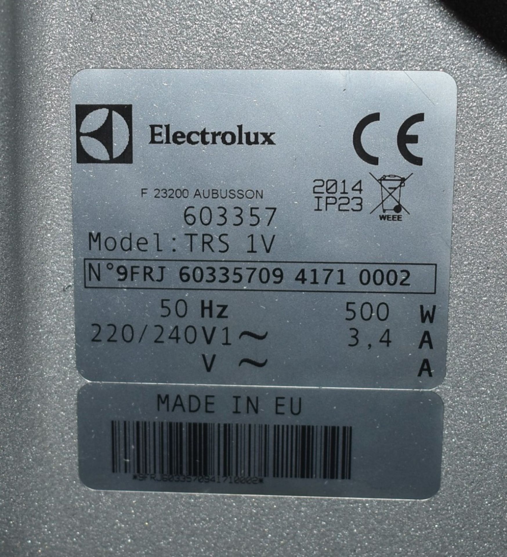1 x Electrolux TRS 1v Vegetable Slicer - Single Speed, 340rpm, With 500w Motor and 240v UK Plug - Image 7 of 7