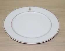 26 x PILLIVUYT Porcelain Small Dinner / Dessert Plates In White Featuring 'Famous Branding'