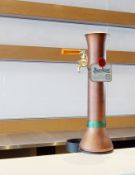 1 x Pilsner Urquell Beer Tap - Copper Tower With Pull Lever - CL701 - Location: Ashton Moss,