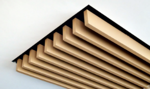 4 x Slatted Ceiling Panels - Ideal For Interior Design Projects - Each One Features Nine Long Wooden