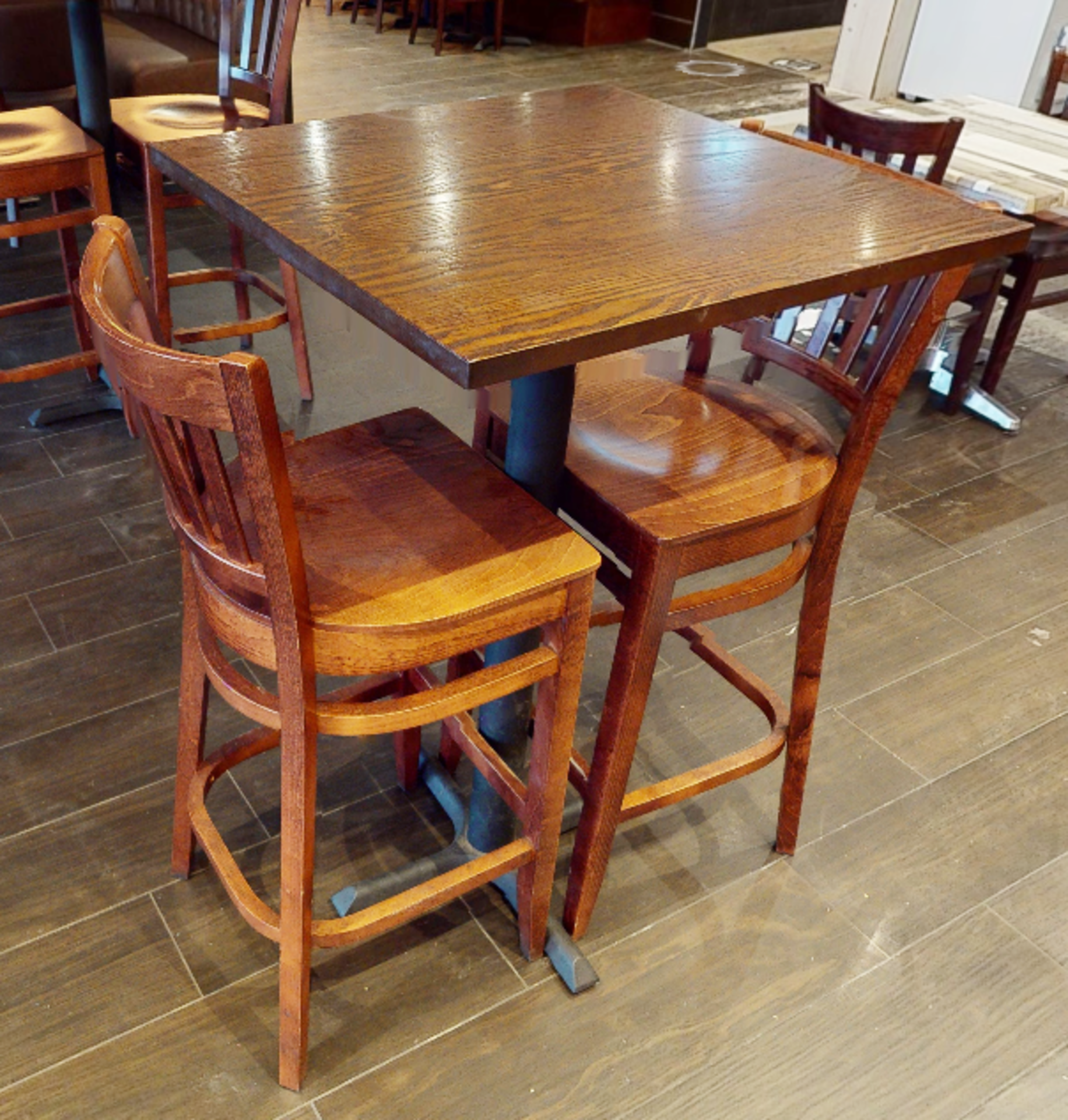 6 x Wooden Restaurant Barstools - CL701 - Location: Ashton Moss, Manchester, OL7Collections:This - Image 4 of 5