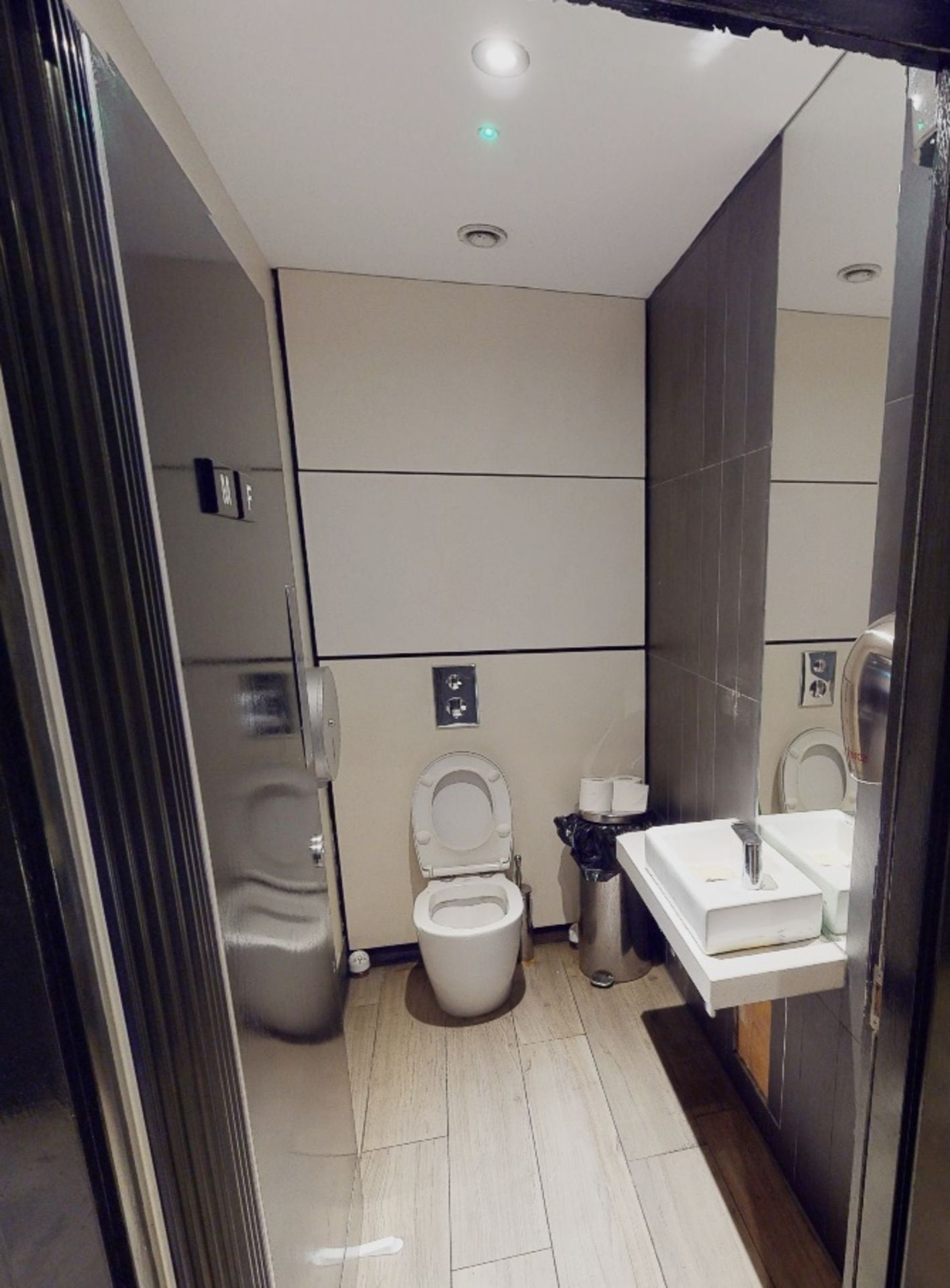 1 x Toilet Suite - Includes Back to Wall Toilet, Floating Hand Wash Basin With Mixer Tap, Pedal Bin, - Image 2 of 2