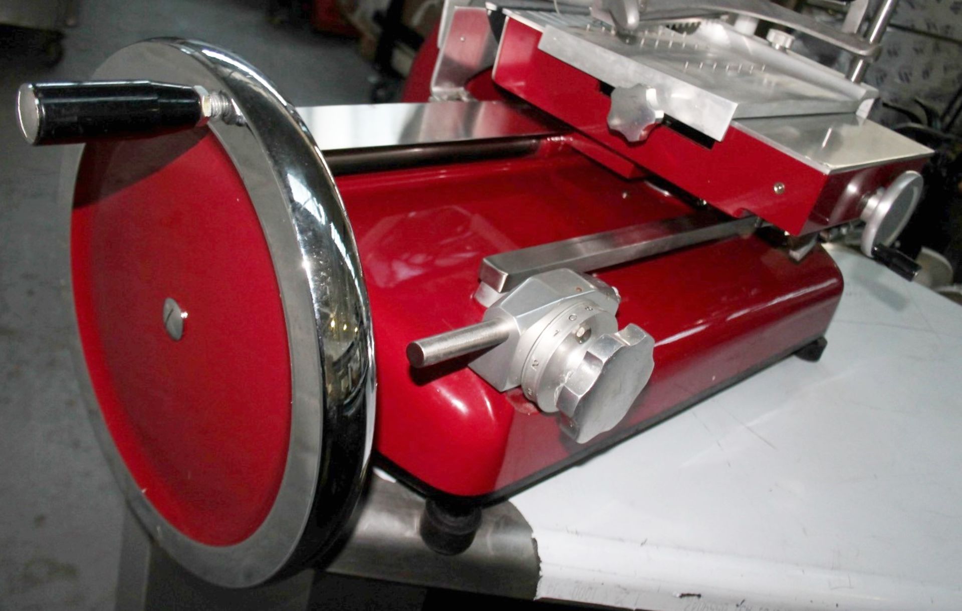 1 x SURE SLICE Commercial Traditonal Flywheel (Volano) Manual Slicer - Heavy Duty Model: - Image 16 of 20