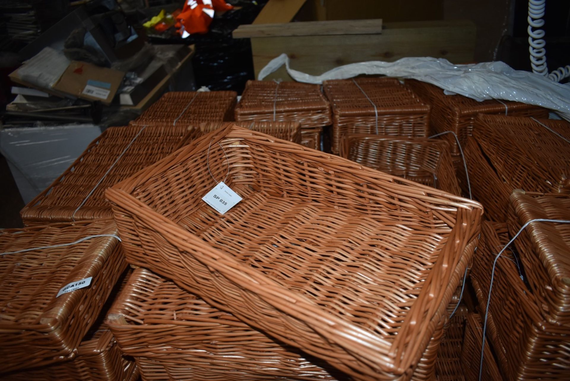 4 x Hand Woven Retail Display Sloping Wicker Baskets - Ideal For Presentation in Wide Range of - Image 3 of 10