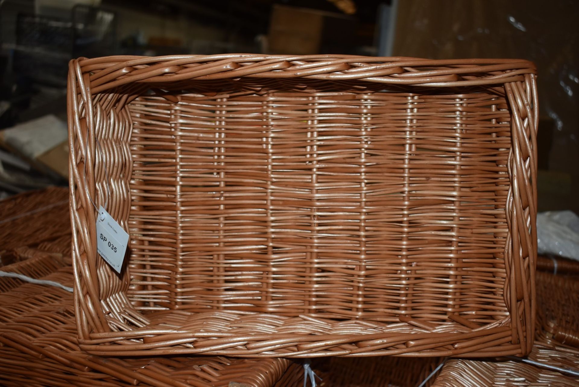 4 x Hand Woven Retail Display Sloping Wicker Baskets - Ideal For Presentation in Wide Range of - Image 2 of 10