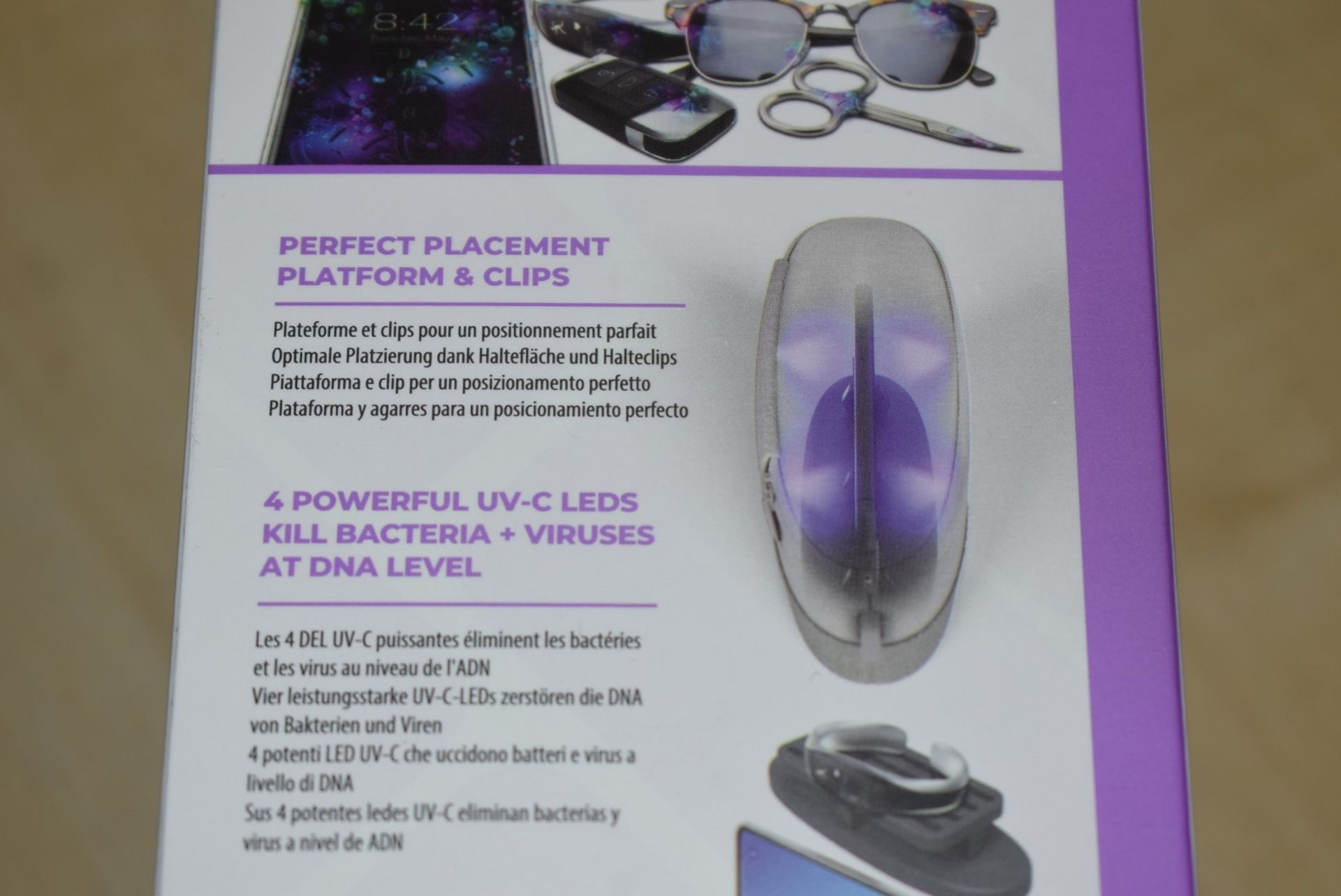 1 x Homedics UV Clean Portable Sanitiser Bag - Kills Upto 99.9% of Bacteria & Viruses in Just 60 - Image 8 of 18