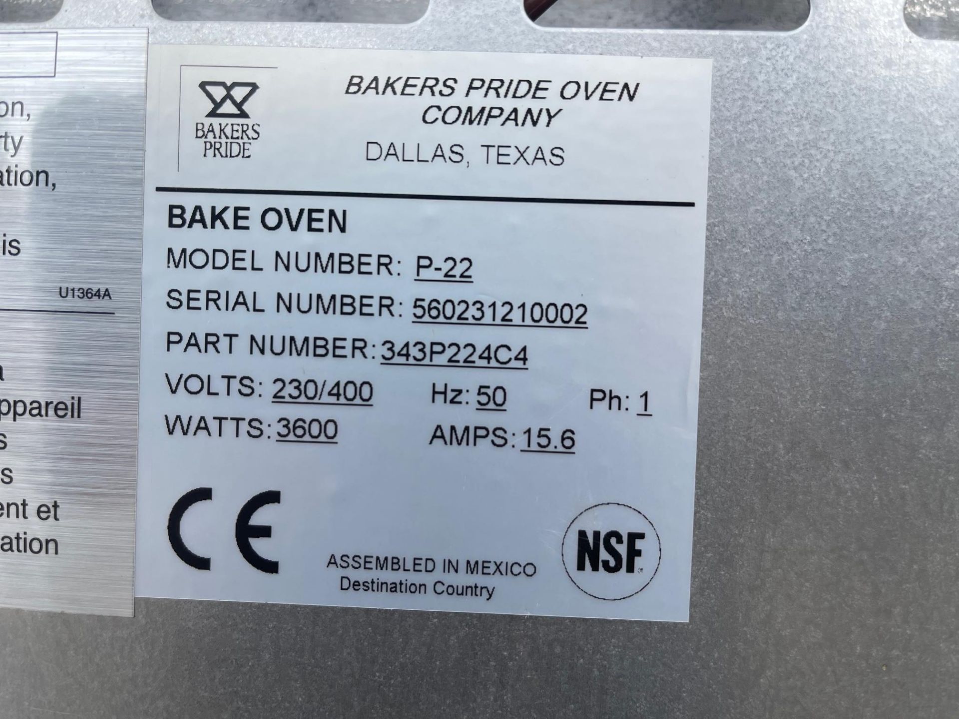 1 x Bakers Pride P-22 Twin Deck Pizza Oven - CL229 - Ref: UNK003 - NO VAT ON THE HAMMER - Location: - Image 3 of 5