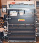 1 x HSM V-Press 820 Vertical Waste Baler Press - Recently Removed From a Supermarket Environment -
