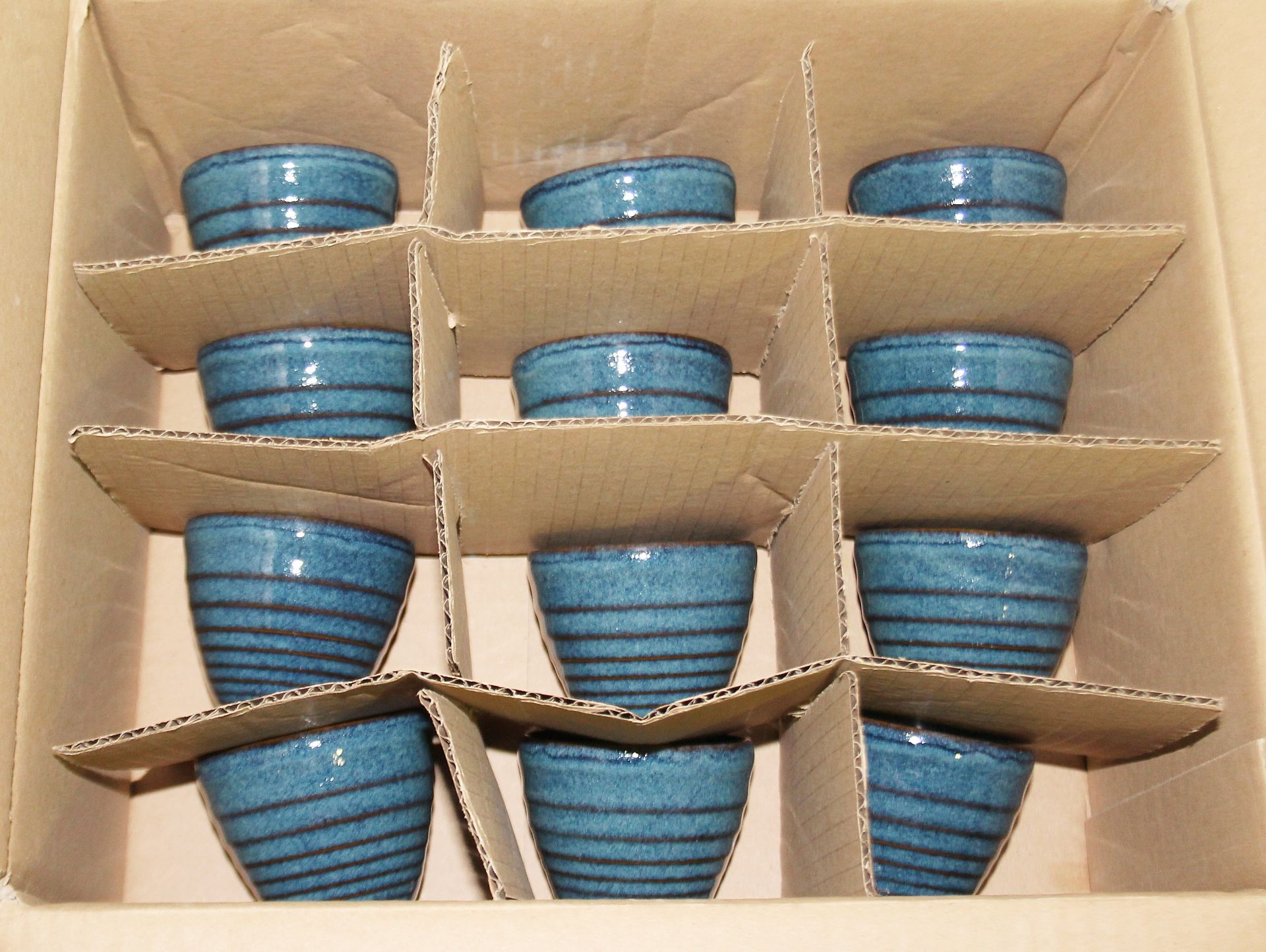 36 x Churchill 'Bit on the Side' Blue Ripple Dip Pots (114ml) - Recently Removed From An Well- - Image 6 of 7