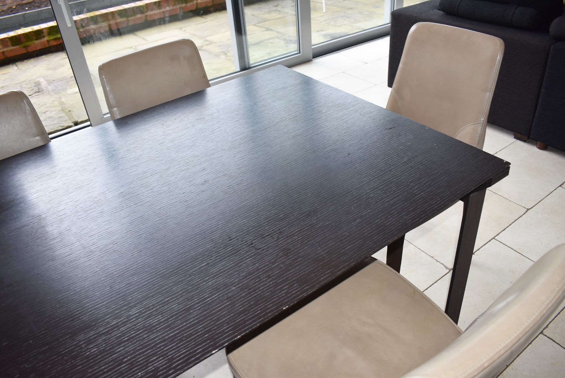 1 x Natuzzi Italia Dining Table and Chair Set - Includes Contemporary Wenge Dining Table & Chairs! - Image 6 of 13