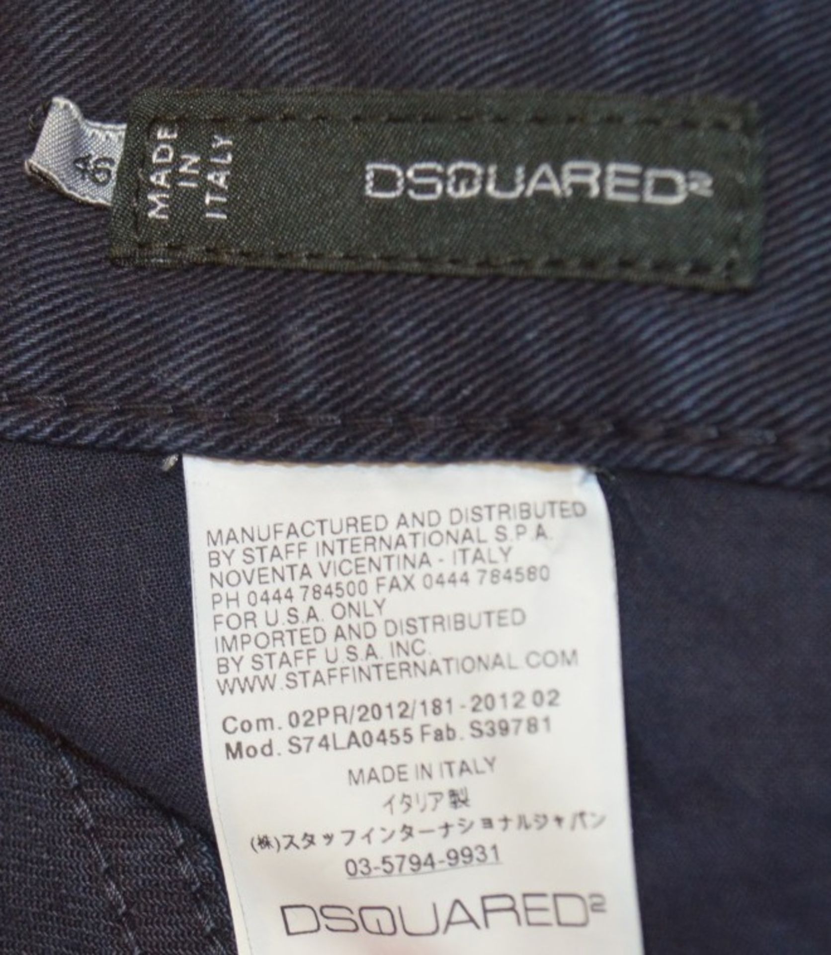 1 x Pair Of Men's Genuine Dsquared2 Designer Jeans In Navy - Waist Size: UK 30 / ITALY 46 - Preowned - Image 4 of 7