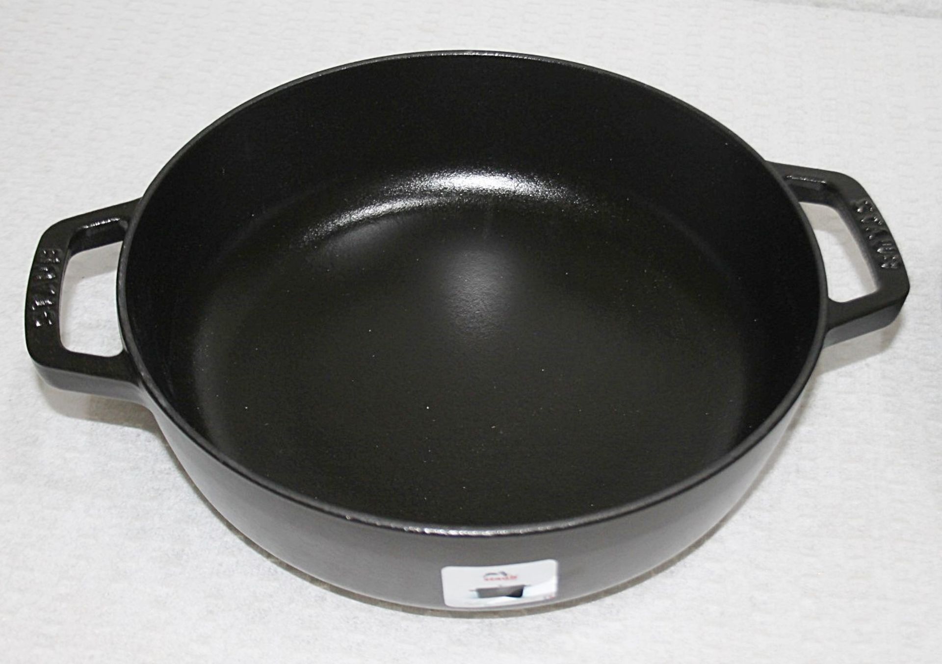 1 x STAUB Black Round Chistera Braiser Sauté Pan (24cm) - Original Price £199.00 - Unused Boxed - Image 3 of 9