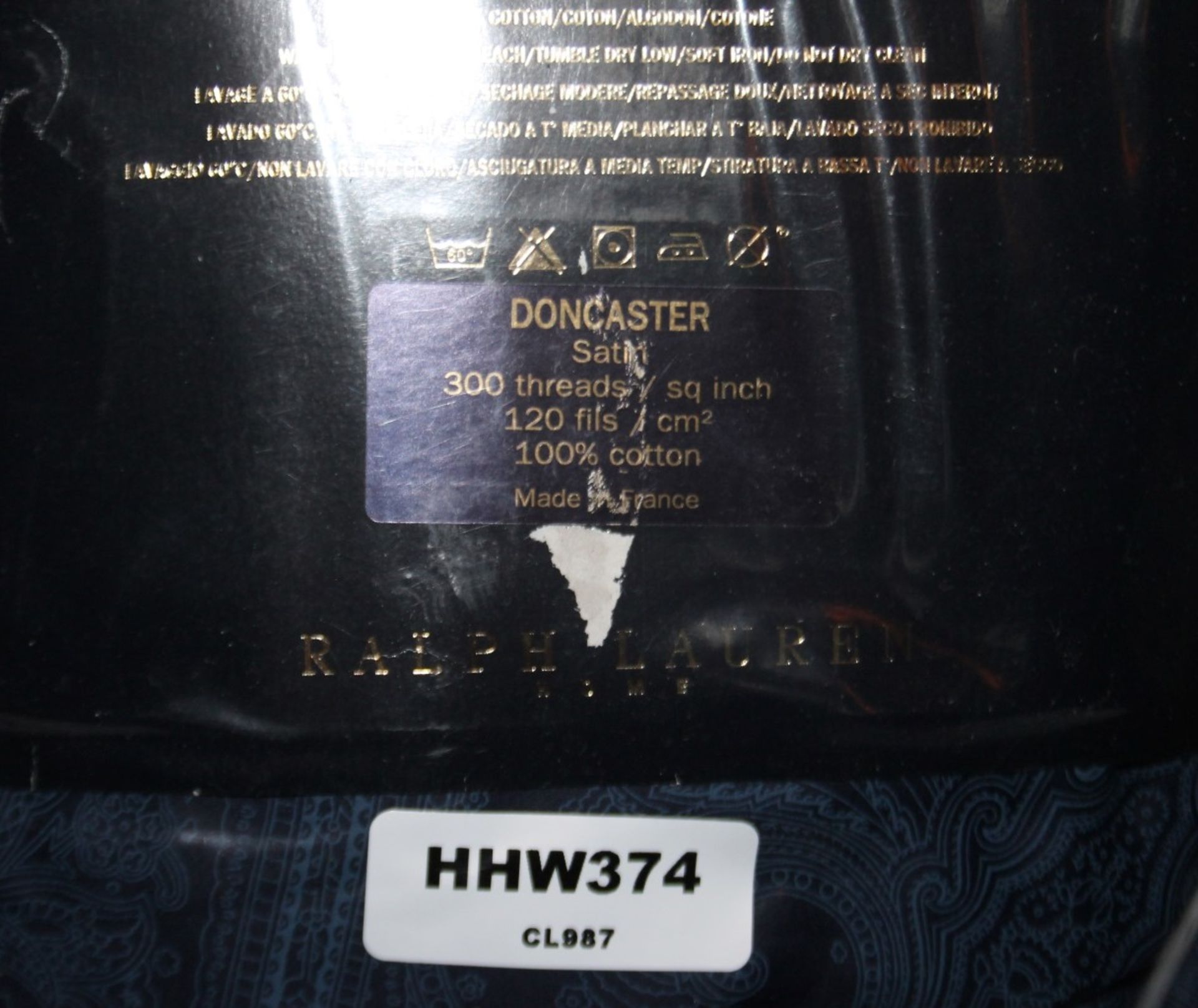 1 x RALPH LAUREN HOME 'Doncaster' Patterned King Size Duvet Cover In Navy Blue - Dimensions: 240cm x - Image 4 of 6