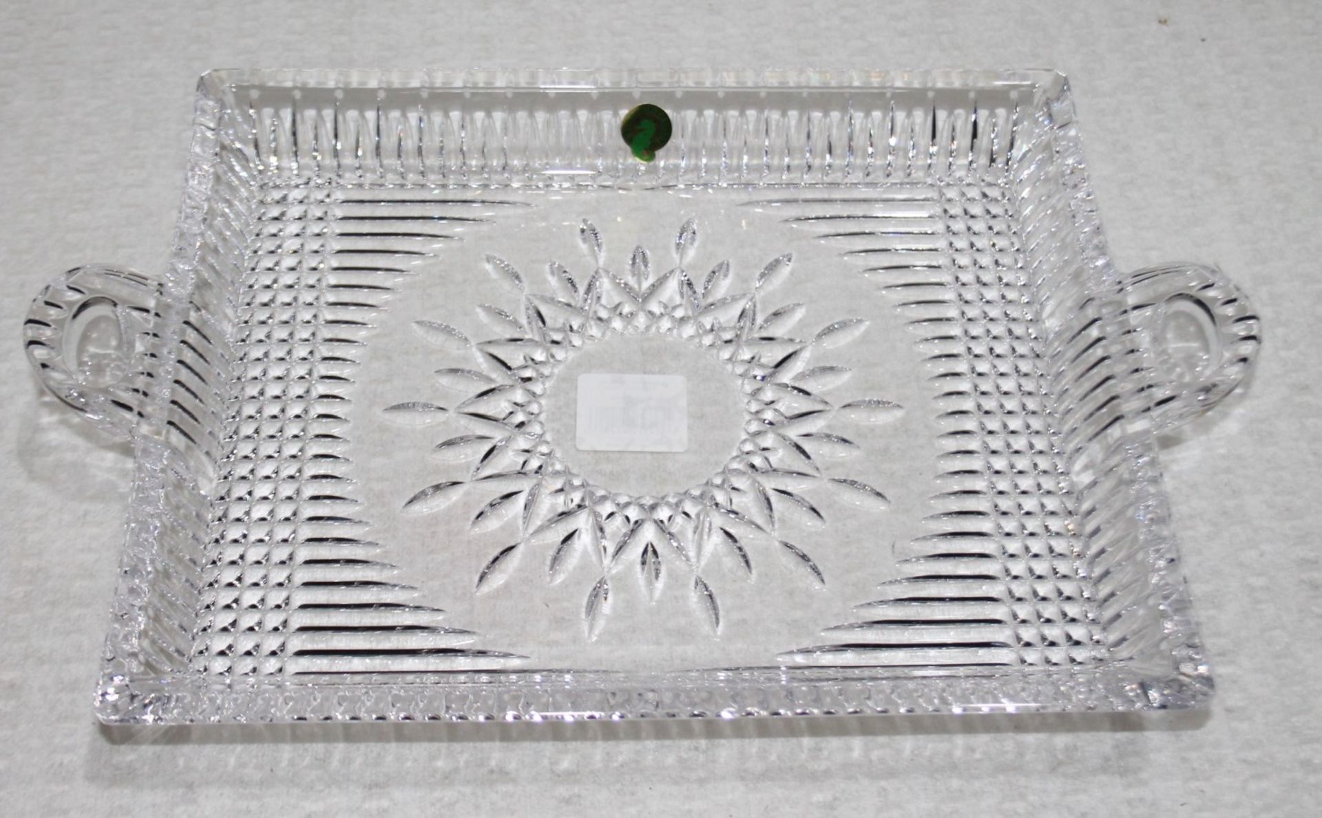 1 x WATERFORD 'Lismore Diamond' Lead Crystal Serving Tray - Original Price £210.00 - Unused Boxed - Image 4 of 7