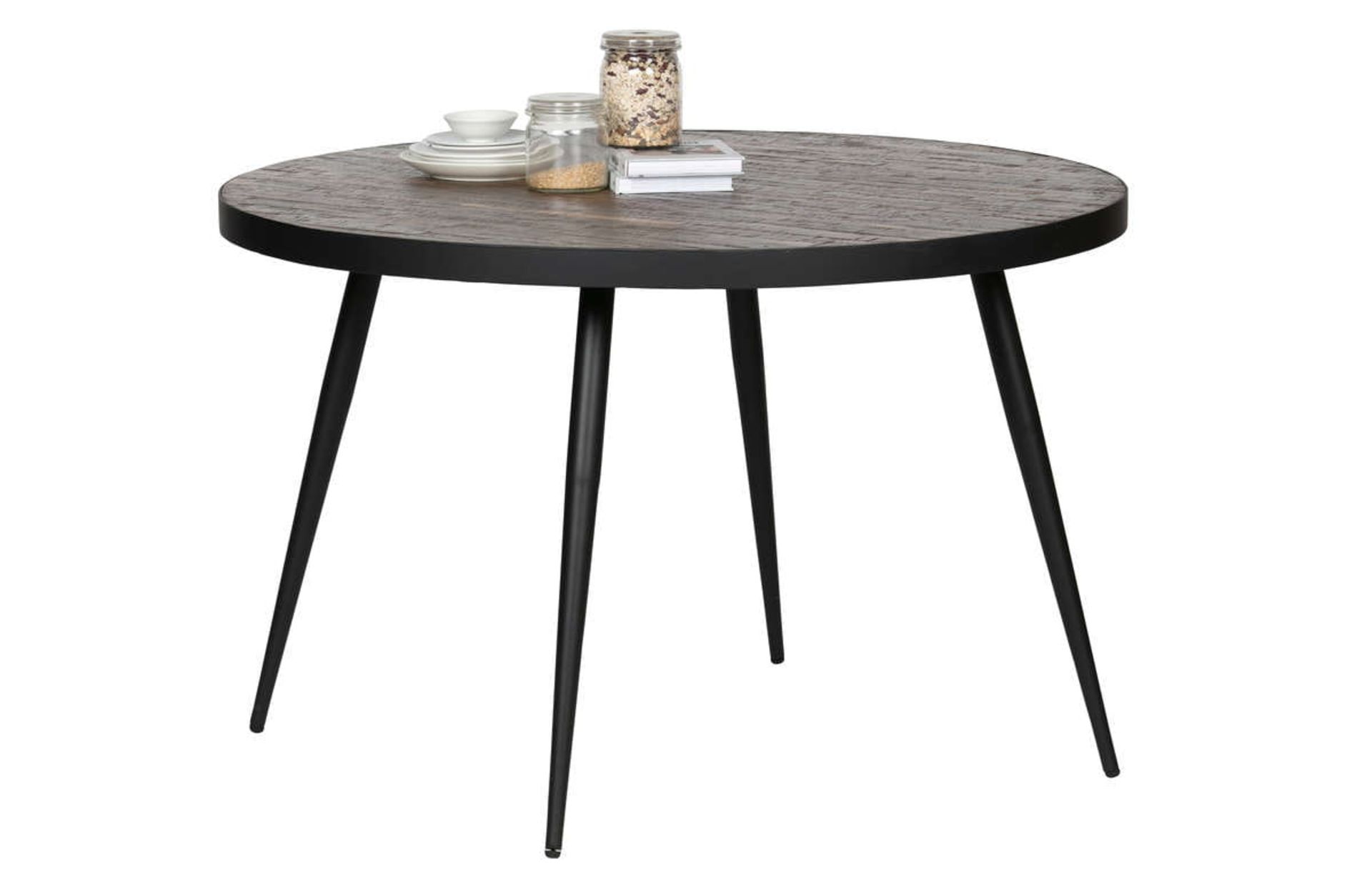 1 x Be Pure Home Vic Dining Table In A  Natural Wood Tone - Dimensions: 120(h) x 76(w) x 76(d)
