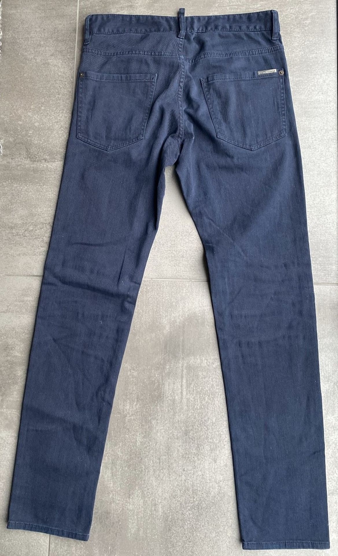 1 x Pair Of Men's Genuine Dsquared2 Designer Jeans In Navy - Waist Size: UK 30 / ITALY 46 - Preowned - Image 3 of 7