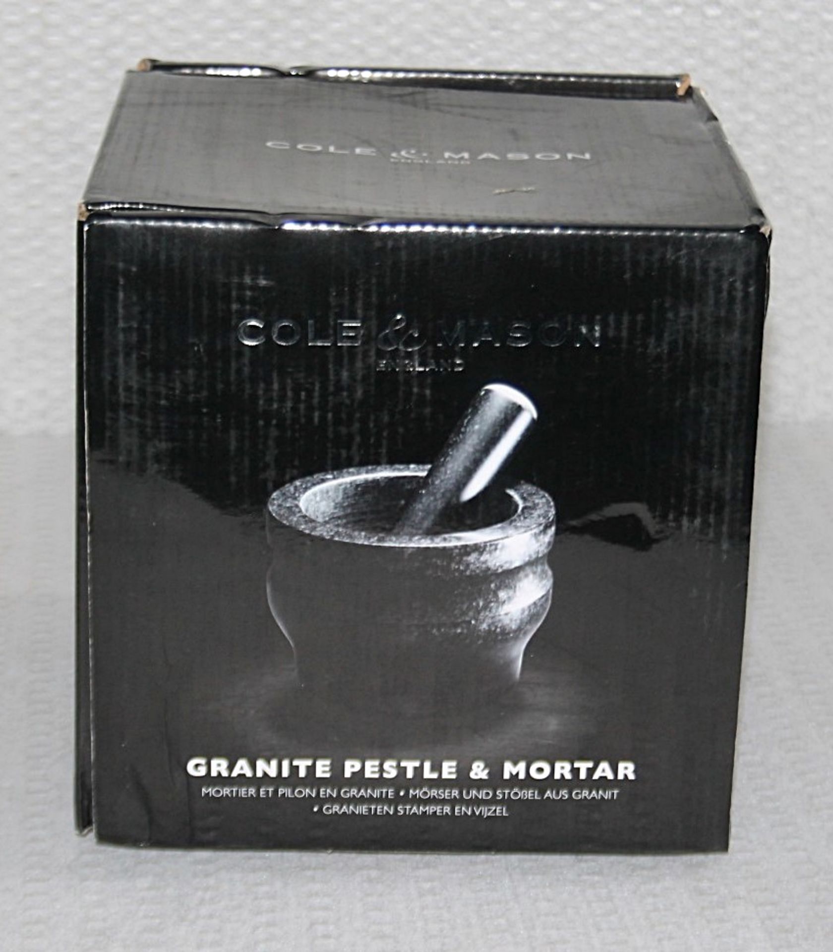 1 x COLE & MASON Granite Pestle and Mortar (18cm) - Dimensions: ø18cm x H12.5cm - Unused Boxed Stock - Image 2 of 7