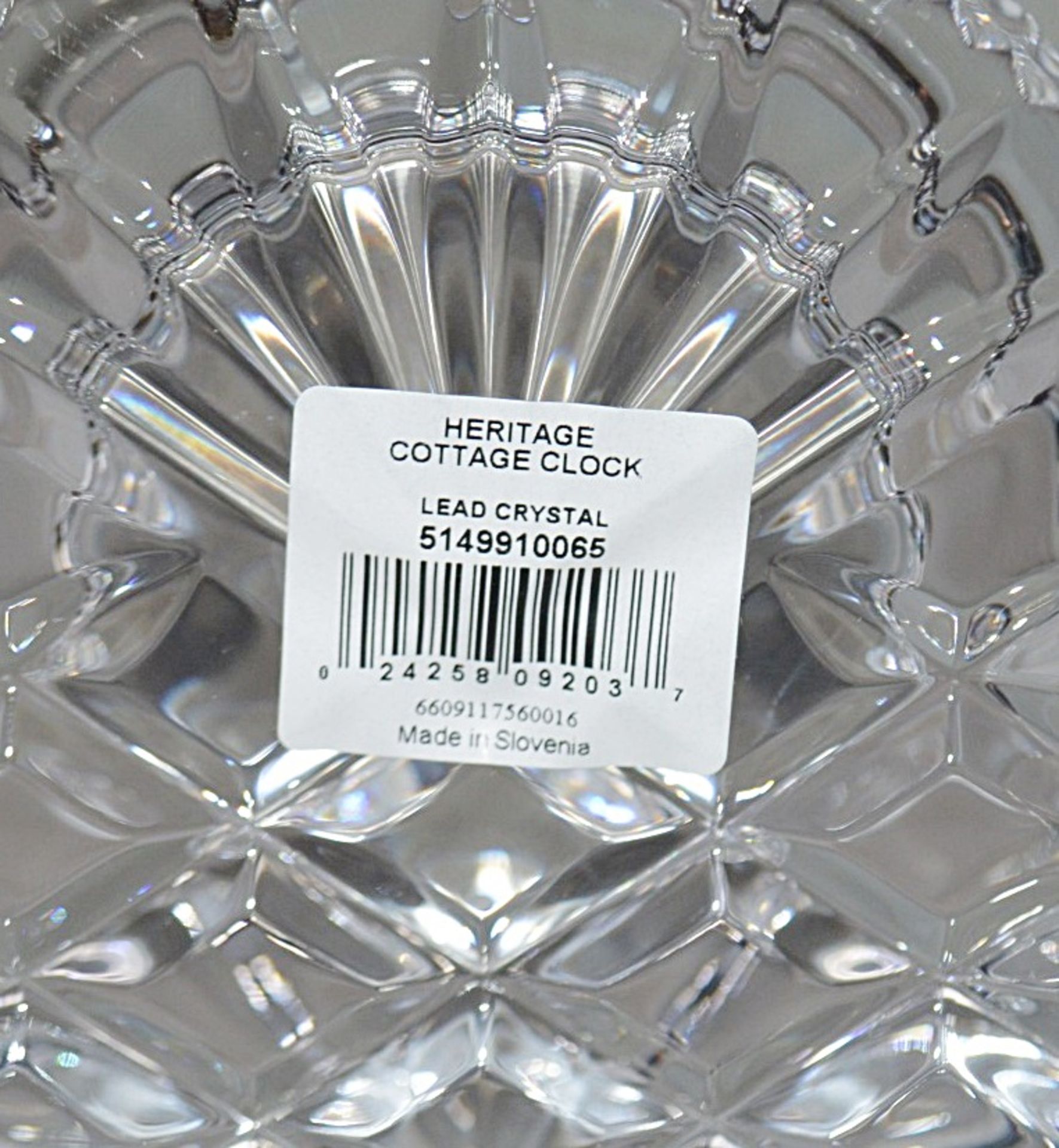 1 x WATERFORD 'Lismore' Crystal Cottage Clock - Original Price £180.00 - Dimensions: H12.5cm x W18. - Image 4 of 7