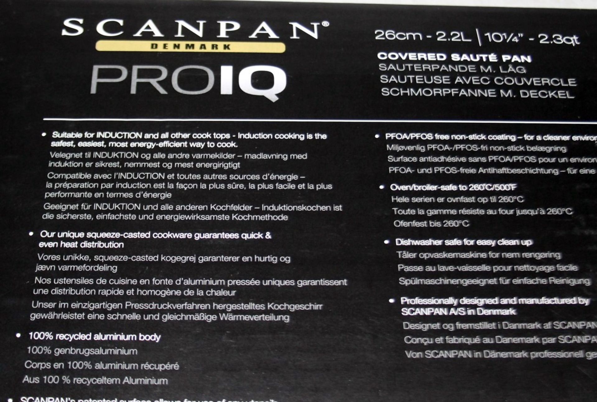 1 x SCANPAN Pro IQ Saute Pan with Lid (26cm) - Original Price £199.00 - Unused Boxed Stock - Ref: - Image 10 of 10