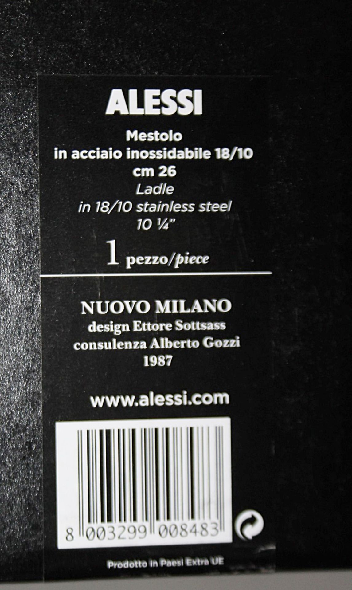 1 x ALESSI 'Nuovo Milano' Designer Kitchen Ladle In 18/10 stainless steel - Length (inches): - Image 4 of 5