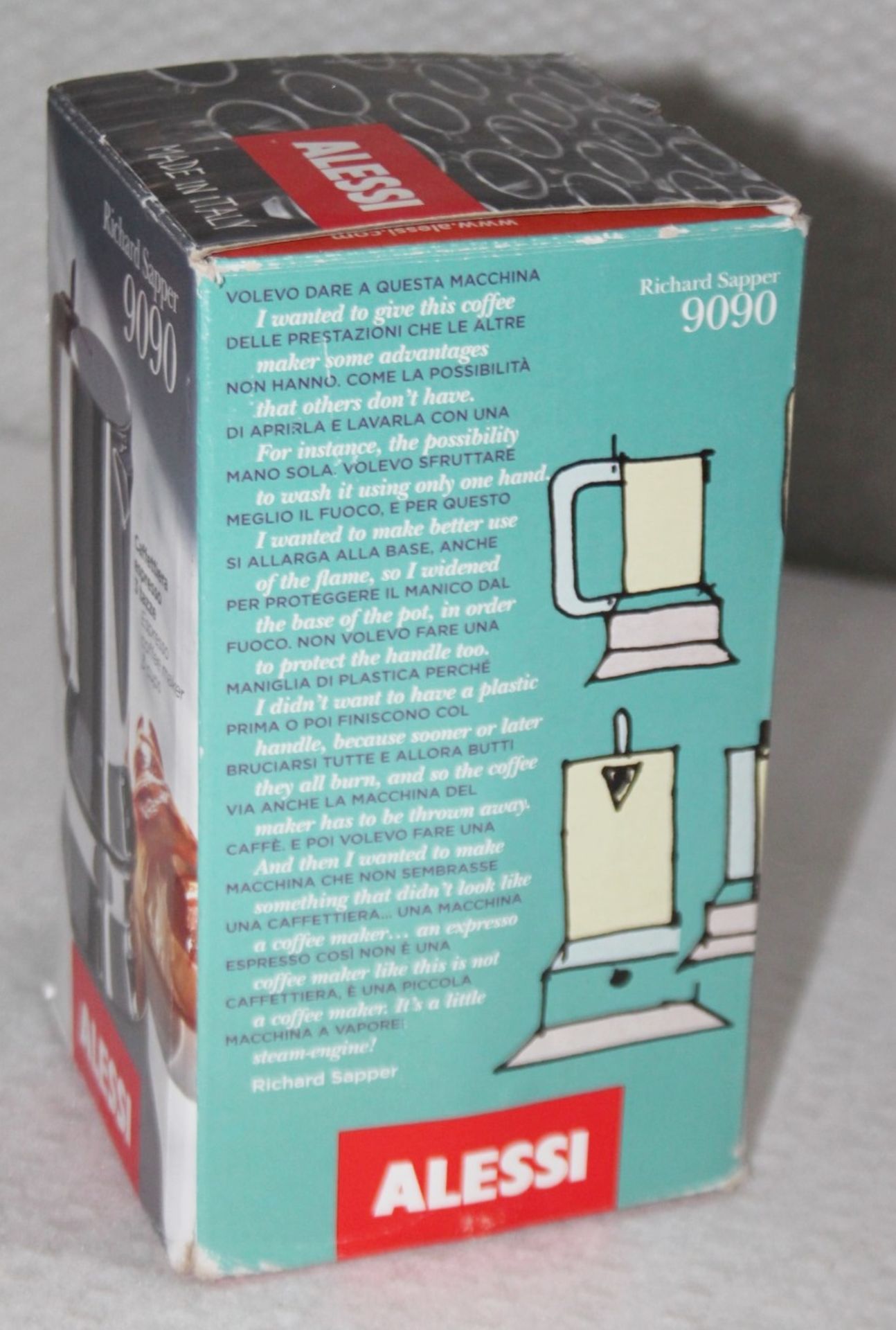 1 x ALESSI 9090 Espresso Coffee Maker - Dimensions: 17.5cm x 11cm approx - Original Price £135. - Image 7 of 7